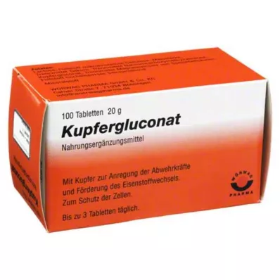 KUPFERGLUCONAT Tabletter, 100 st