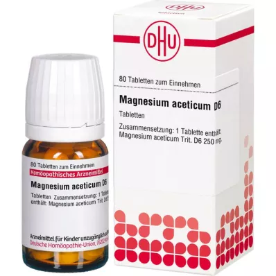 MAGNESIUM ACETICUM D 6 tabletter, 80 pc
