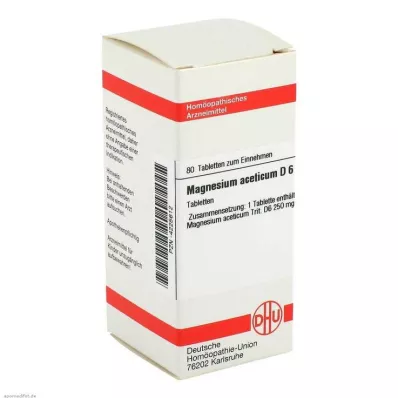 MAGNESIUM ACETICUM D 6 tabletter, 80 pc