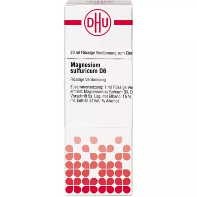 MAGNESIUM SULFURICUM D 6 Utspädning, 20 ml