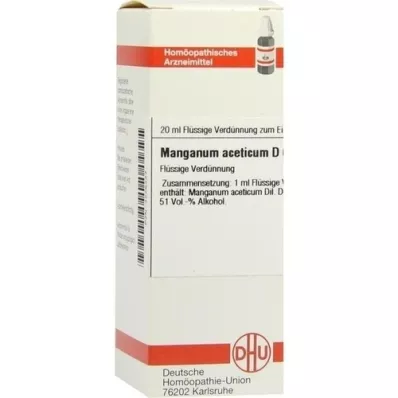 MANGANUM ACETICUM D 6 Utspädning, 20 ml
