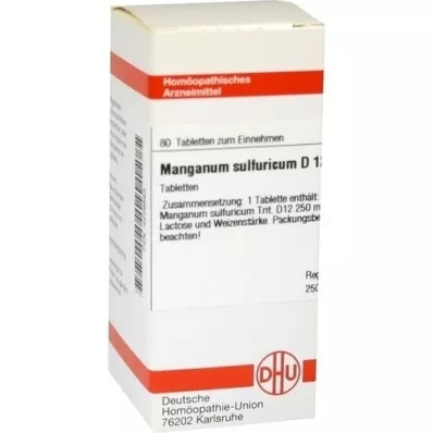MANGANUM SULFURICUM D 12 tabletter, 80 st
