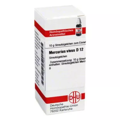 MERCURIUS VIVUS D 12 kulor, 10 g
