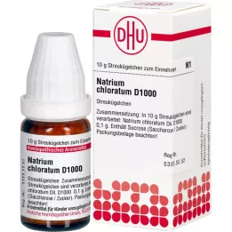 NATRIUM CHLORATUM D 1000 globuli, 10 g