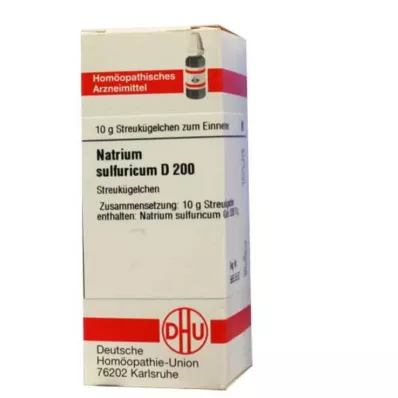 NATRIUM SULFURICUM D 200 globuli, 10 g