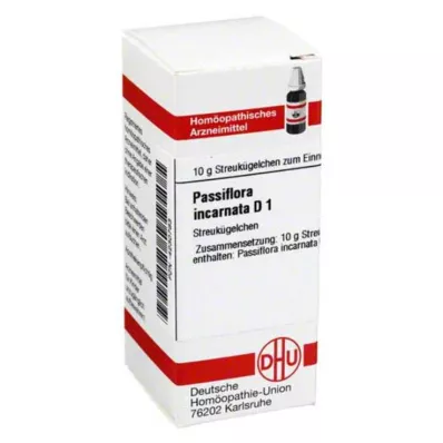 PASSIFLORA INCARNATA D 1 globuler, 10 g PASSIFLORA INCARNATA D 1 globuler, 10 g