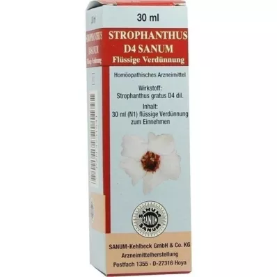 STROPHANTHUS D 4 Sanum droppar, 30 ml