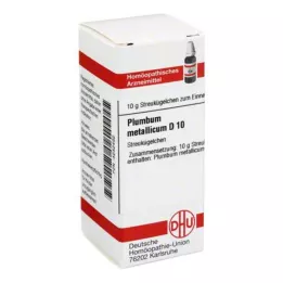 PLUMBUM METALLICUM D 10 globuli, 10 g