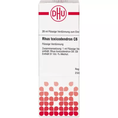 RHUS TOXICODENDRON C 6 Utspädning, 20 ml