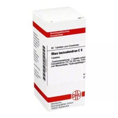 RHUS TOXICODENDRON C 6 tabletter, 80 pc RHUS TOXICODENDRON C 6 tabletter, 80 pc