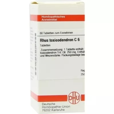 RHUS TOXICODENDRON C 6 tabletter, 80 pc