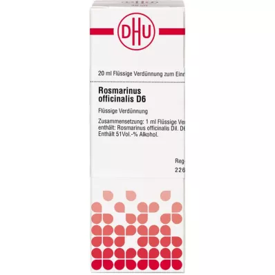 ROSMARINUS OFFICINALIS D 6 Utspädning, 20 ml