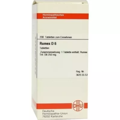 RUMEX D 6 tabletter, 200 st