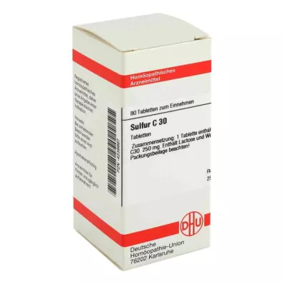SULFUR C 30 tabletter, 80 pc