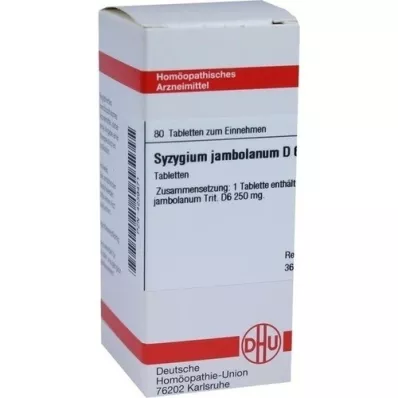 SYZYGIUM JAMBOLANUM D 6 tabletter, 80 pc