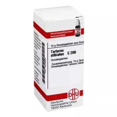 TARTARUS STIBIATUS C 200 globuli, 10 g