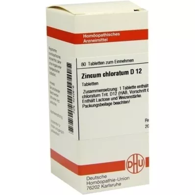ZINCUM CHLORATUM D 12 tabletter, 80 st