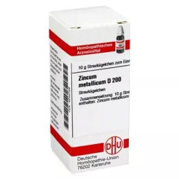 ZINCUM METALLICUM D 200 globuli, 10 g