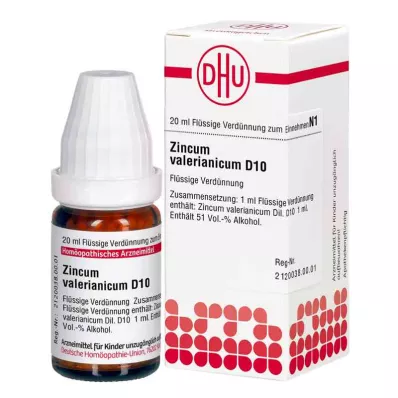 ZINCUM VALERIANICUM D 10 Utspädning, 20 ml ZINCUM VALERIANICUM D 10 Utspädning, 20 ml