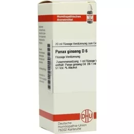 PANAX GINSENG D 6 Utspädning, 20 ml