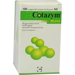 COTAZYM 20 000 pelletar enterokapslar, 100 st