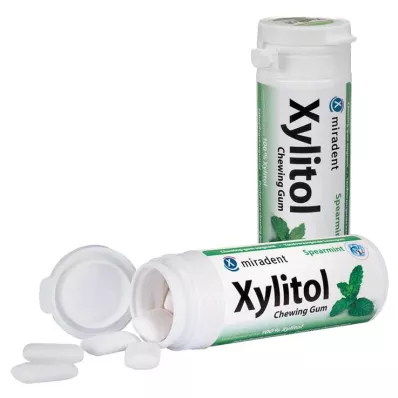 MIRADENT Xylitol tuggummi spearmint, 30 st
