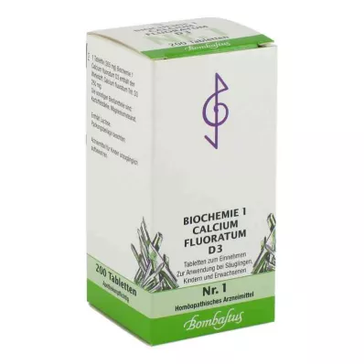 Biokemi 1 Calcium fluoratum D3 tabletter (200 stycken) Biokemi 1 Calcium fluoratum D3 tabletter (200 stycken)