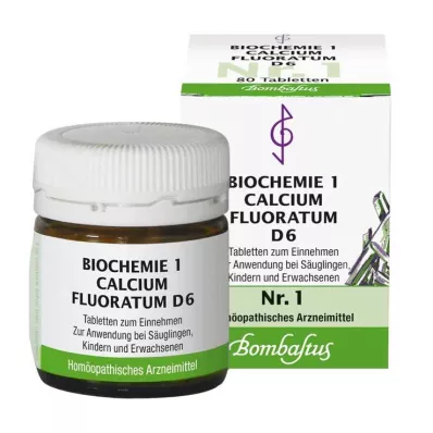 BIOCHEMIE 1 Kalciumfluoratum D 6 tabletter, 80 st BIOCHEMIE 1 Kalciumfluoratum D 6 tabletter, 80 st