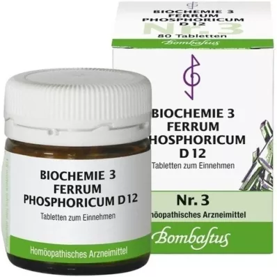 BIOCHEMIE 3 Ferrum phosphoricum D 12 tabletter, 80 st