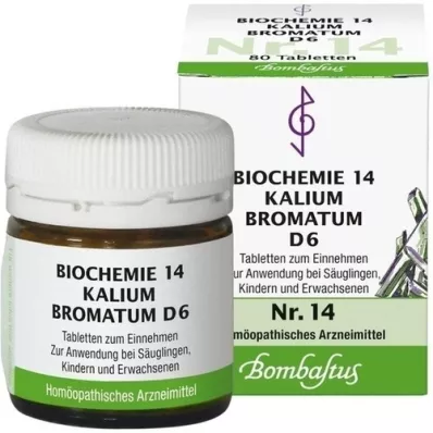 BIOCHEMIE 14 Kalium bromatum D 6 tabletter, 80 st