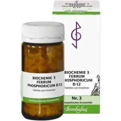 BIOCHEMIE 3 Ferrum phosphoricum D 12 tabletter, 200 st