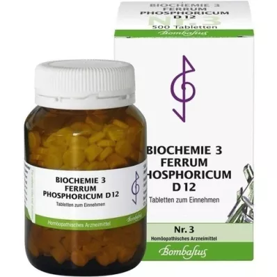BIOCHEMIE 3 Ferrum phosphoricum D 12 tabletter, 500 st