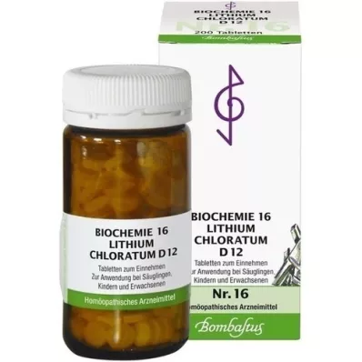 BIOCHEMIE 16 Litiumkloratum D 12 tabletter, 200 st