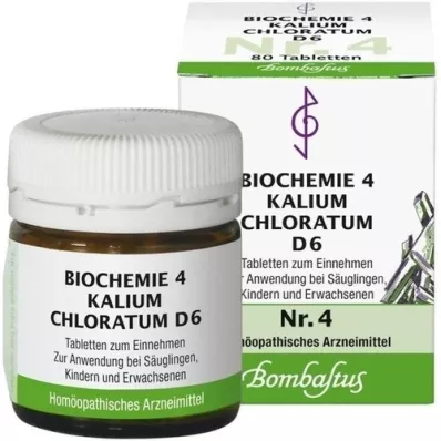 BIOCHEMIE 4 Kalium chloratum D 6 tabletter, 80 st