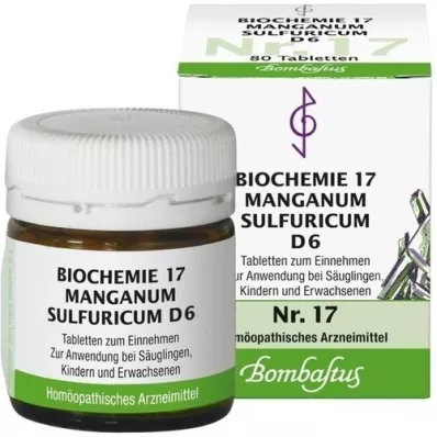 BIOCHEMIE 17 Manganum sulphuricum D 6 tabletter, 80 st