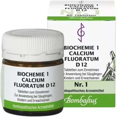 BIOCHEMIE 1 Kalciumfluoratum D 12 tabletter, 80 st