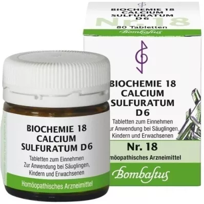 BIOCHEMIE 18 Calcium sulphuratum D 6 tabletter, 80 st