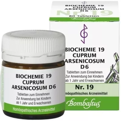 BIOCHEMIE 19 Cuprum arsenicosum D 6 tabletter, 80 st