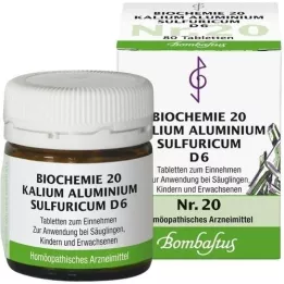 BIOCHEMIE 20 Kalium aluminium sulphuricum D 6 tbl, 80 st