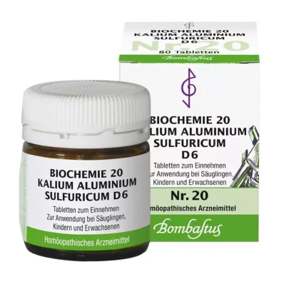 Biokemi 20 kaliumaluminiumsulfuricum D 6 tabletter, 80 st Biokemi 20 kaliumaluminiumsulfuricum D 6 tabletter, 80 st