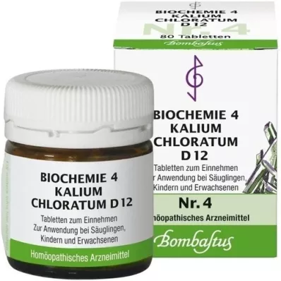 BIOCHEMIE 4 Kalium chloratum D 12 tabletter, 80 st