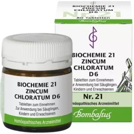 BIOCHEMIE 21 Zincum chloratum D 6 tabletter, 80 st