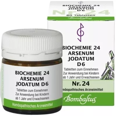 BIOCHEMIE 24 Arsenum jodatum D 6 tabletter, 80 st