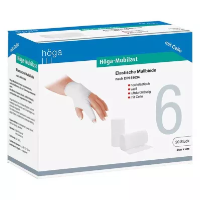 HÖGA-MUBILAST Fixeringsbandage 6 cmx4 m.cellofan, 1 st HÖGA-MUBILAST Fixeringsbandage 6 cmx4 m.cellofan, 1 st