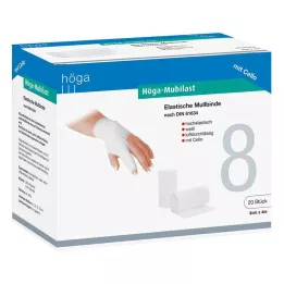 HÖGA-MUBILAST Fixeringsbandage 8 cmx4 m.cellofan, 1 st