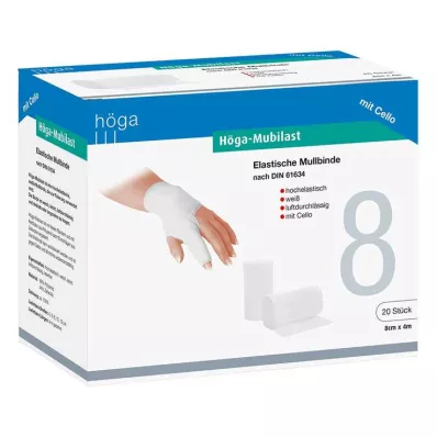 HÖGA-MUBILAST Fixeringsbandage 8 cmx4 m.cellofan, 1 st HÖGA-MUBILAST Fixeringsbandage 8 cmx4 m.cellofan, 1 st