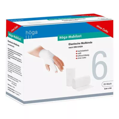 HÖGA-MUBILAST Fixeringsbandage 6 cmx4 m utan cellofan, 20 st HÖGA-MUBILAST Fixeringsbandage 6 cmx4 m utan cellofan, 20 st
