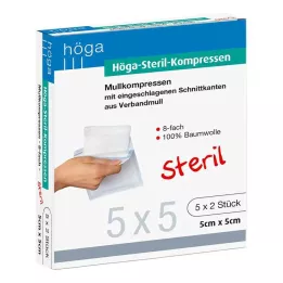 HÖGA-KOMPRESSEN 5x5 cm steril 8x, 5X2 St