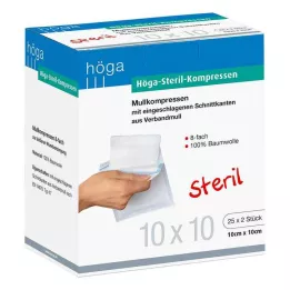 HÖGA-KOMPRESSEN 10x10 cm sterila 8x, 25X2 st