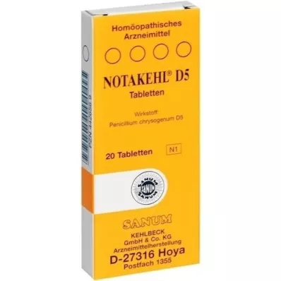 NOTAKEHL D 5 tabletter, 20 pc